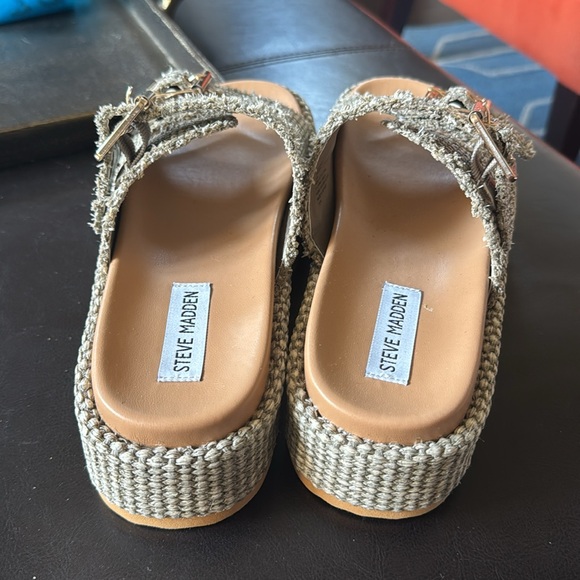 Steve Madden Karrigan Womens Platform Sandals, olive - Picture 5 of 6